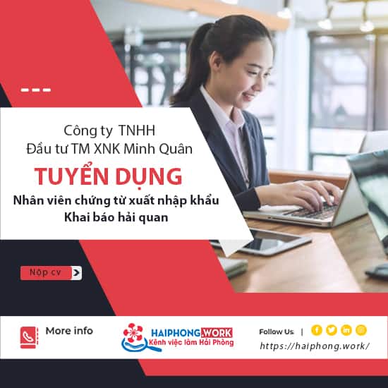 image cong ty tnhh dau tu tm xnk minh quan tuyen dung nhan vien chung tu xuat nhap khau khai bao hai quan tai hai phong 3 110822 084750