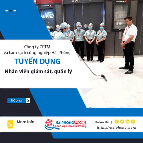 image cong ty cptm va lam sach cong nghiep hai phong thong bao tuyen dung nhan vien giam sat quan ly 7 041022 030134