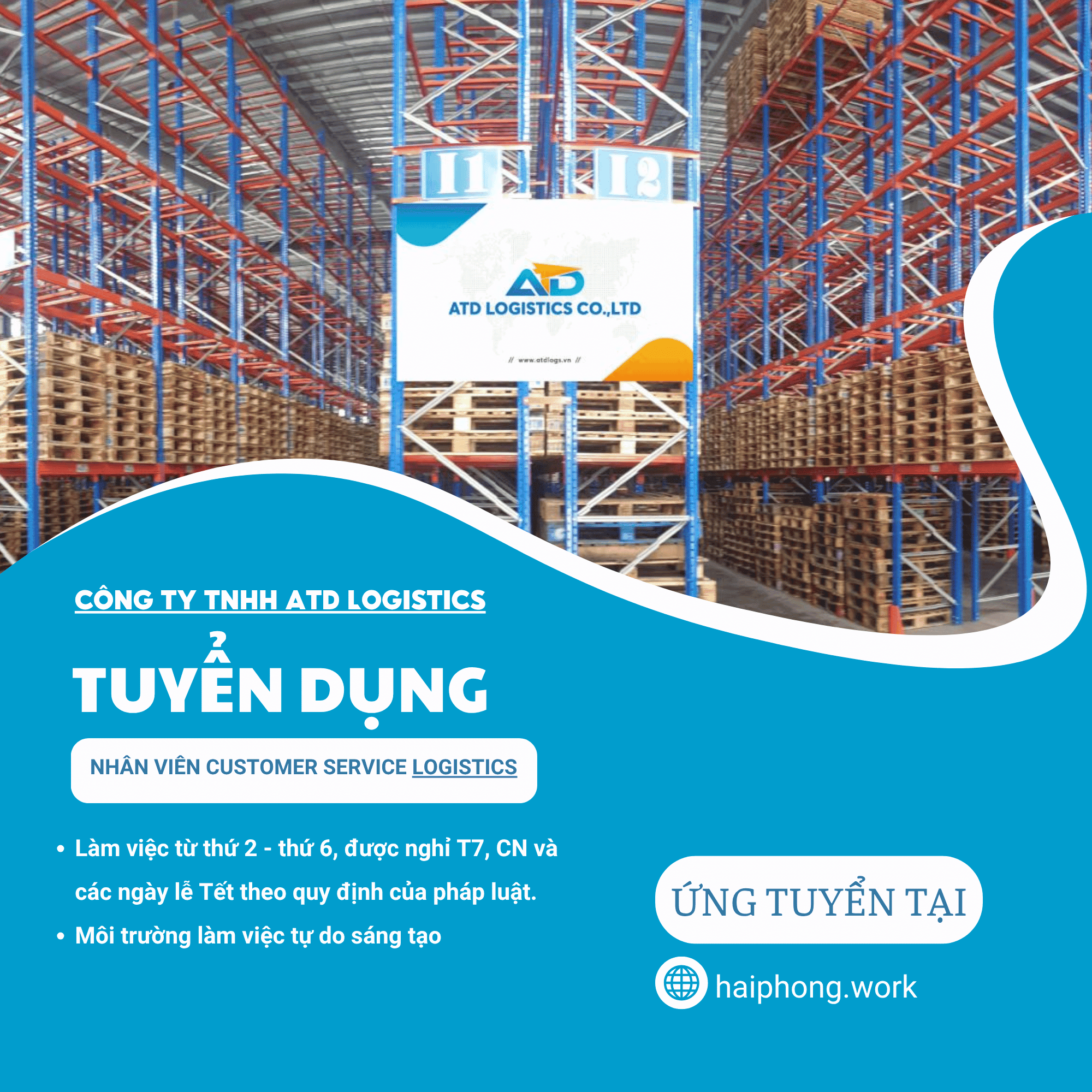 CÔNG TY TNHH ATD LOGISTICS tuyển dụng Nhân Viên Customer Service Logistics